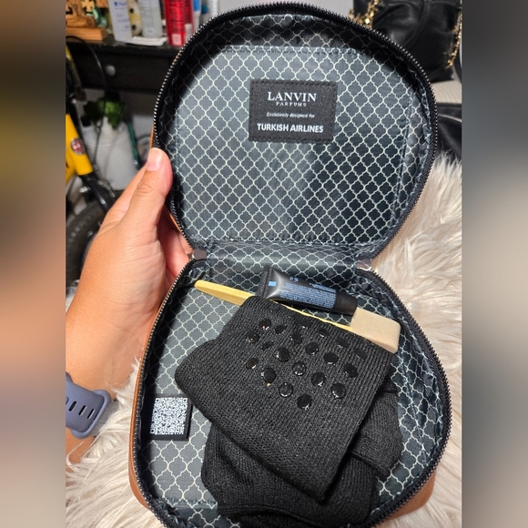 LANVIN for TURKISH AIRLINES first class amenity bag kit zipper travel case - Picture 9 of 11